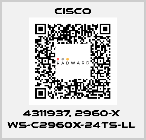 4311937, 2960-X  WS-C2960X-24TS-LL  Cisco