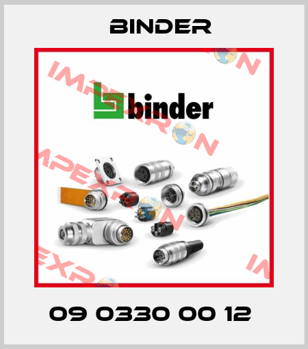 09 0330 00 12  Binder