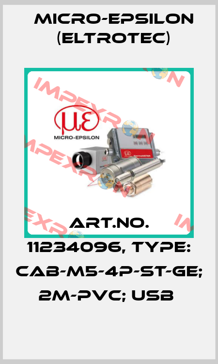 Art.No. 11234096, Type: CAB-M5-4P-St-ge; 2m-PVC; USB  Micro-Epsilon (Eltrotec)