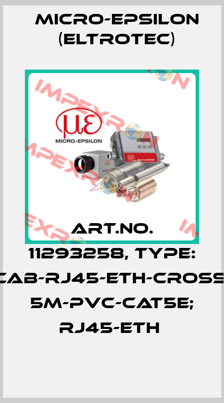 Art.No. 11293258, Type: CAB-RJ45-Eth-Cross; 5m-PVC-Cat5e; RJ45-Eth  Micro-Epsilon (Eltrotec)