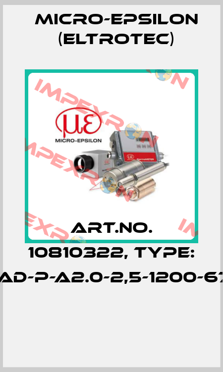 Art.No. 10810322, Type: FAD-P-A2.0-2,5-1200-67°  Micro-Epsilon (Eltrotec)