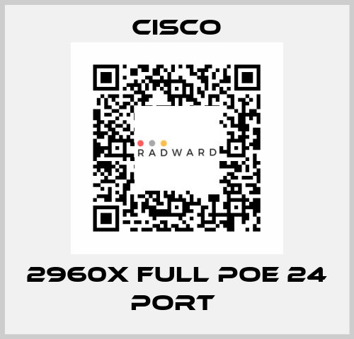 2960X FULL POE 24 PORT  Cisco