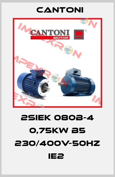 2SIEK 080B-4 0,75kW B5 230/400V-50Hz IE2  Cantoni