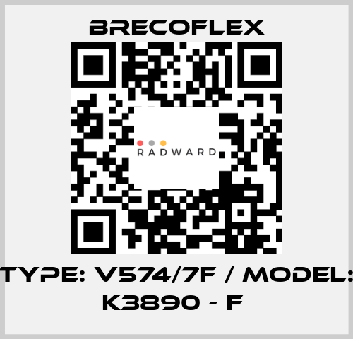 Type: V574/7F / Model: K3890 - F  Brecoflex