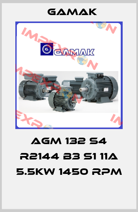 AGM 132 S4 R2144 B3 S1 11A 5.5KW 1450 RPM  Gamak