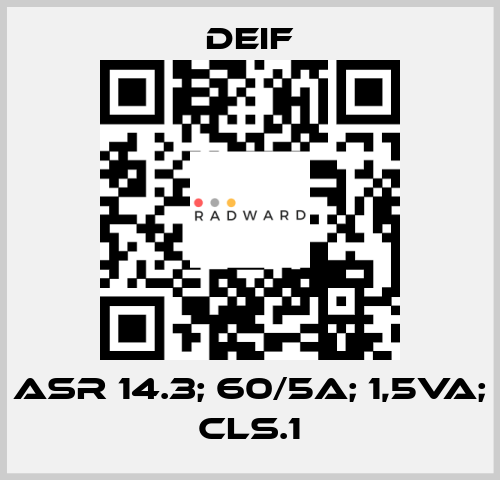 ASR 14.3; 60/5A; 1,5VA; CLS.1  Deif