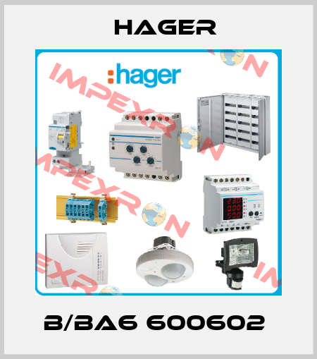 B/BA6 600602  Hager