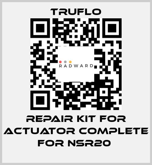 Repair Kit For Actuator Complete For NSR20  TRUFLO