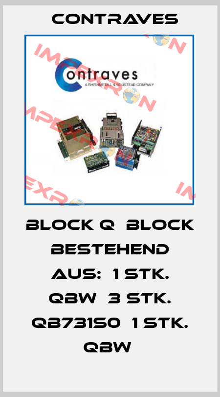 BLOCK Q  Block bestehend aus:  1 Stk. QBW  3 Stk. QB731S0  1 Stk. QBW  Contraves