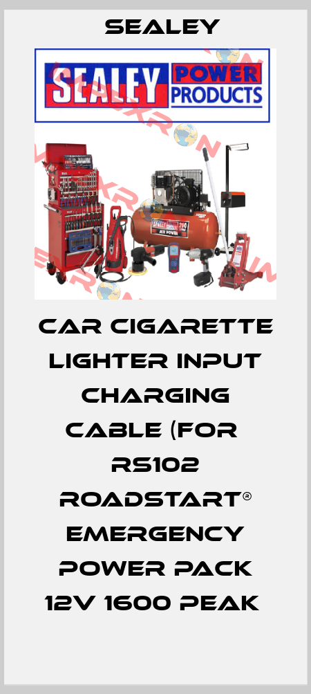 CAR CIGARETTE LIGHTER INPUT CHARGING CABLE (FOR  RS102 ROADSTART® EMERGENCY POWER PACK 12V 1600 PEAK  Sealey