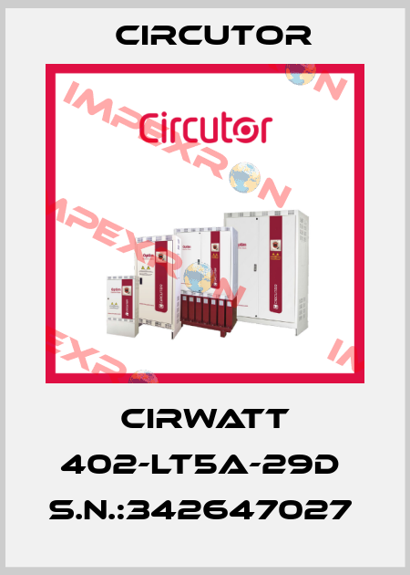 CIRWATT 402-LT5A-29D  S.N.:342647027  Circutor