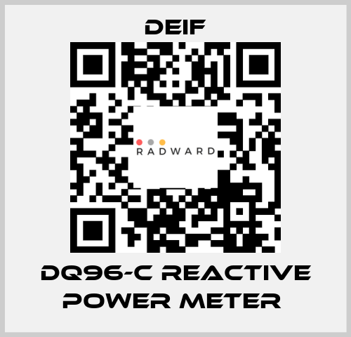 DQ96-C REACTIVE POWER METER  Deif