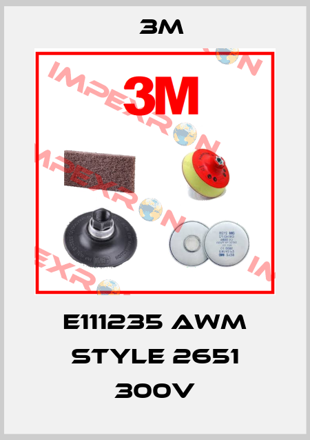 E111235 AWM Style 2651 300V 3M