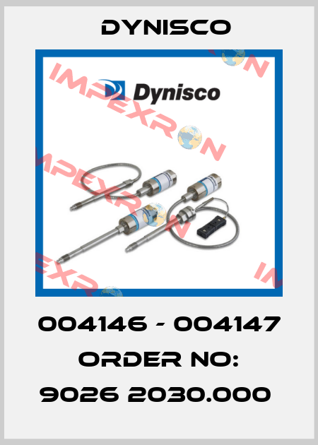 004146 - 004147 ORDER NO: 9026 2030.000  Dynisco