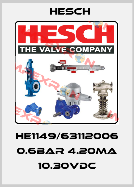 HE1149/63112006 0.6BAR 4.20MA 10.30VDC Hesch