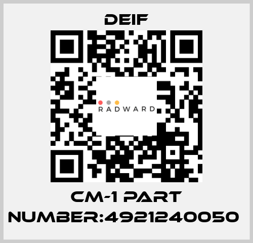 CM-1 part number:4921240050  Deif