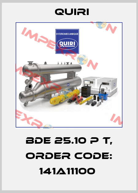  BDE 25.10 P T, Order code: 141A11100  Quiri