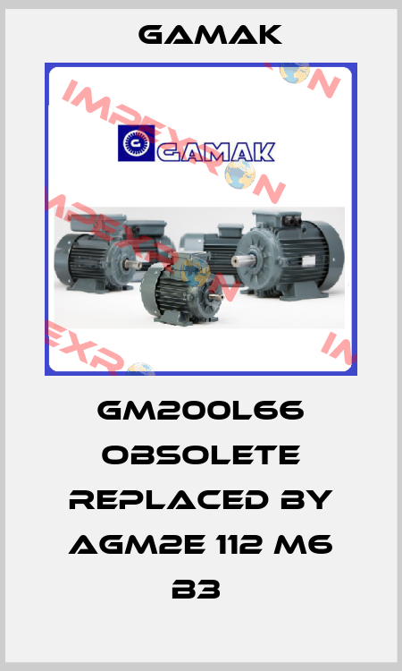 GM200L66 obsolete replaced by AGM2E 112 M6 B3  Gamak