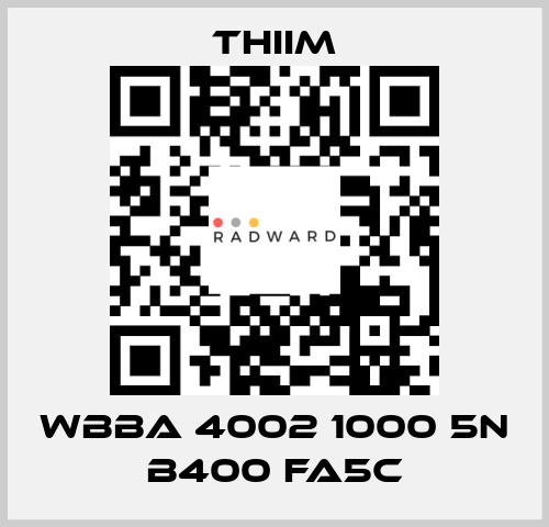 WBBA 4002 1000 5N B400 FA5C Thiim