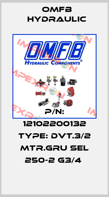 P/N: 12102200132 Type: DVT.3/2 MTR.GRU SEL 250-2 G3/4  OMFB Hydraulic