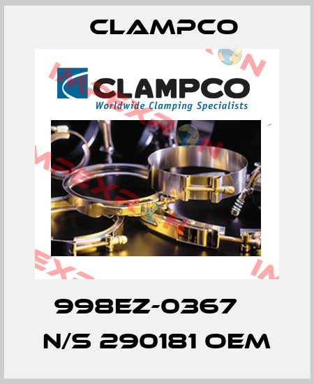 998EZ-0367    N/S 290181 oem Clampco