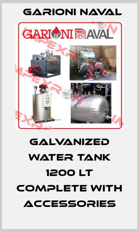 GALVANIZED WATER TANK 1200 lt complete with accessories Garioni Naval