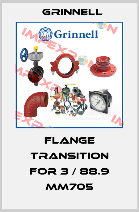 Flange transition for 3 / 88.9 MM705 Grinnell