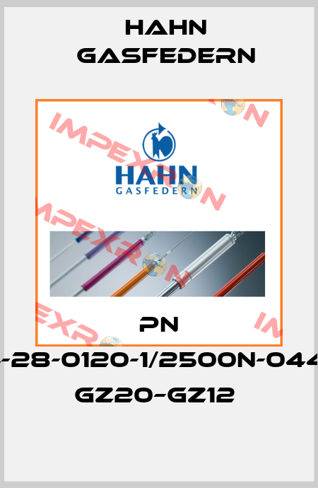 PN 14-28-0120-1/2500N-0442 GZ20–GZ12  Hahn Gasfedern