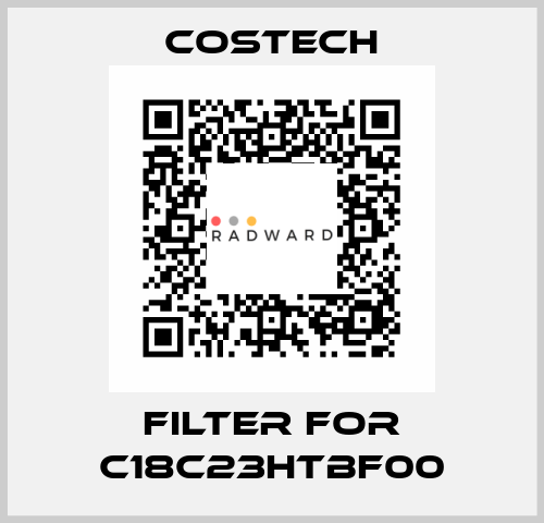 Filter for C18C23HTBF00 Costech