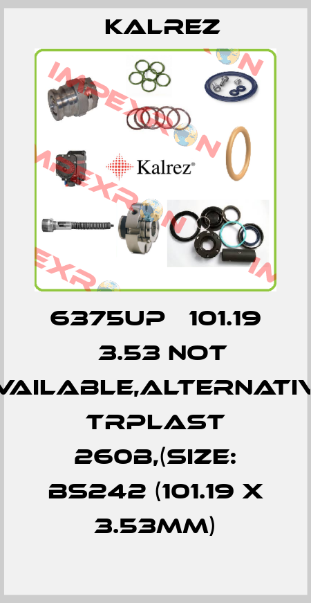 6375UP Ф101.19 х3.53 not available,alternative  TRPlast 260B,(Size: BS242 (101.19 x 3.53mm) KALREZ