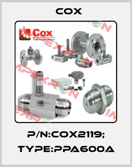P/N:COX2119; Type:PPA600A Cox