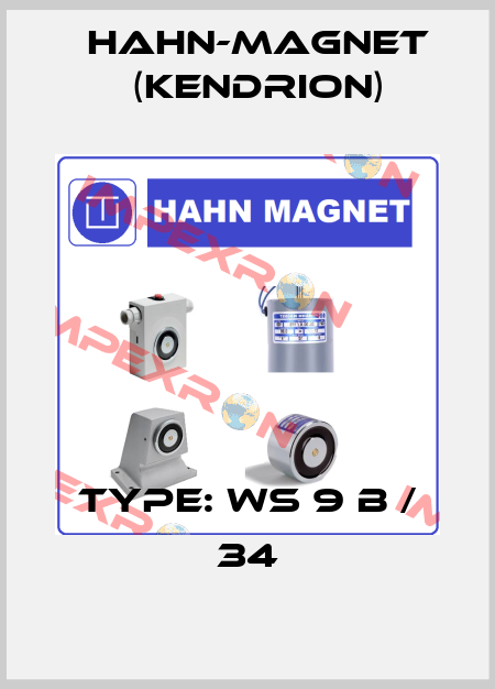 Type: WS 9 B / 34 HAHN-MAGNET (Kendrion)
