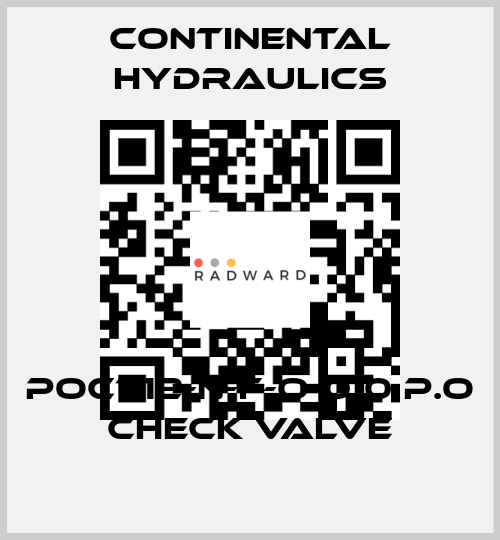 POC1-12-N-F-O-010 P.O CHECK VALVE Continental Hydraulics