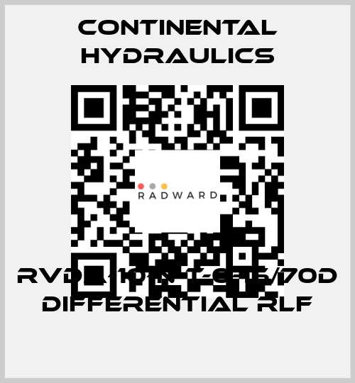 RVDA-10-N-T-0-15/70D DIFFERENTIAL RLF Continental Hydraulics