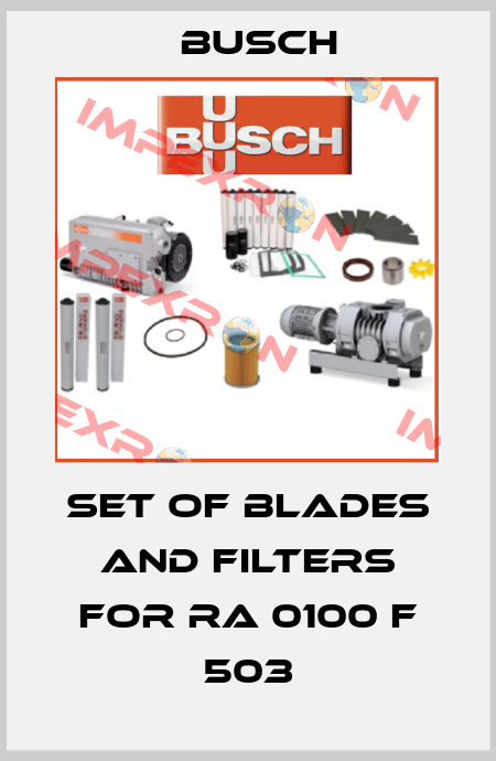 set of blades and filters for RA 0100 F 503 Busch