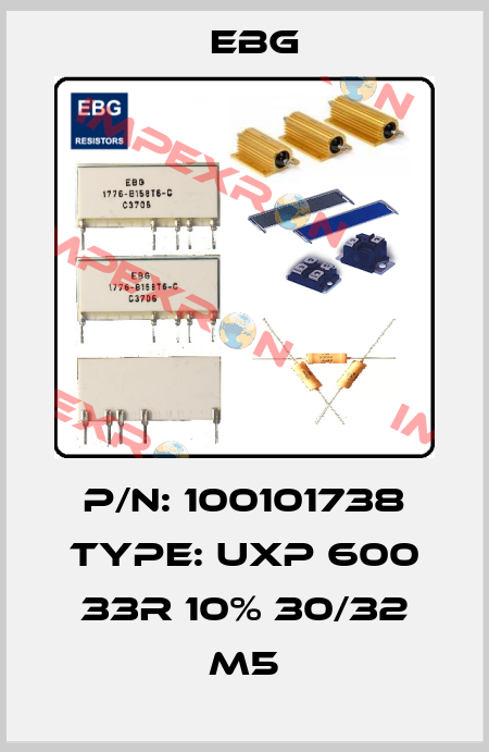 P/N: 100101738 Type: UXP 600 33R 10% 30/32 M5 EBG