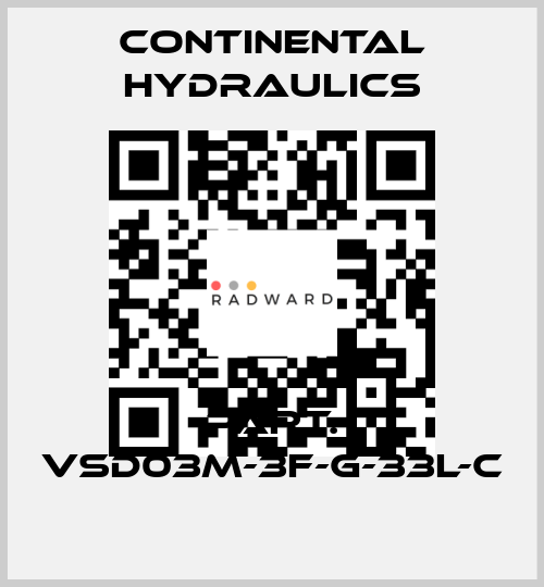 Part. VSD03M-3F-G-33L-C Continental Hydraulics