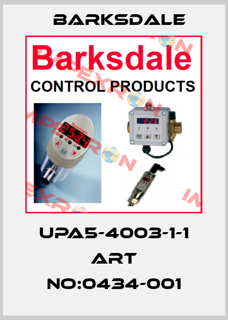 UPA5-4003-1-1 Art no:0434-001 Barksdale