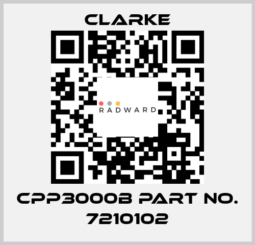 CPP3000B PART No. 7210102 Clarke