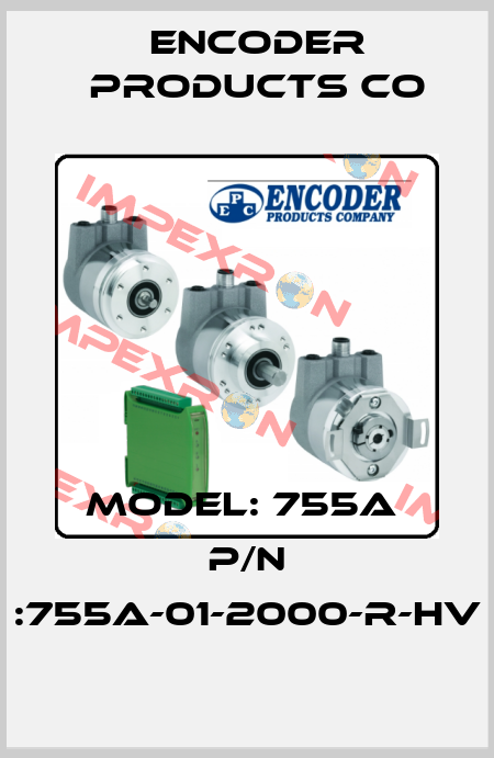 Model: 755A  P/N :755A-01-2000-R-HV Encoder Products Co