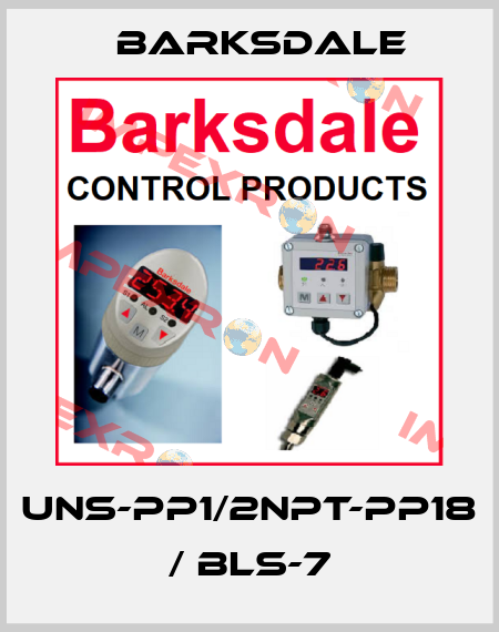 UNS-PP1/2NPT-PP18 / BLS-7 Barksdale