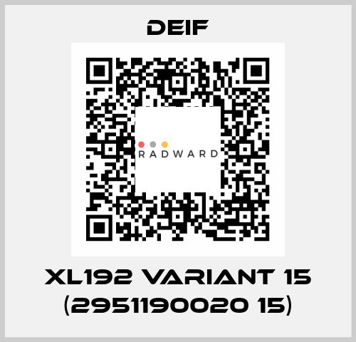 XL192 Variant 15 (2951190020 15) Deif