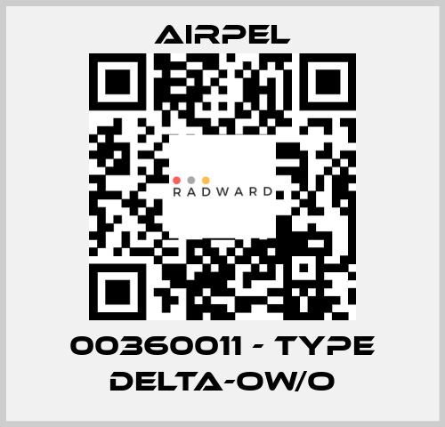 00360011 - Type DELTA-OW/O Airpel
