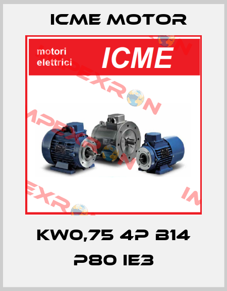 Kw0,75 4P B14 P80 ie3 Icme Motor