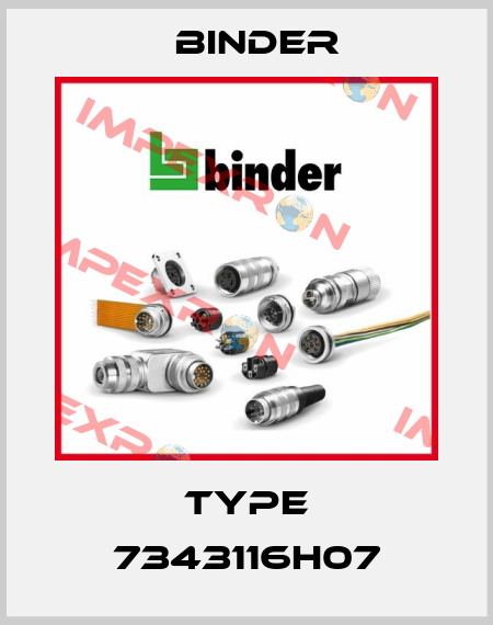 Type 7343116H07 Binder