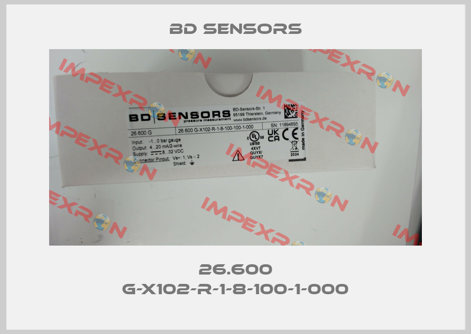 26.600 G-X102-R-1-8-100-1-000 Bd Sensors