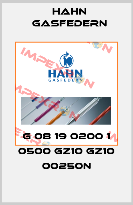 G 08 19 0200 1 0500 GZ10 GZ10 00250N Hahn Gasfedern