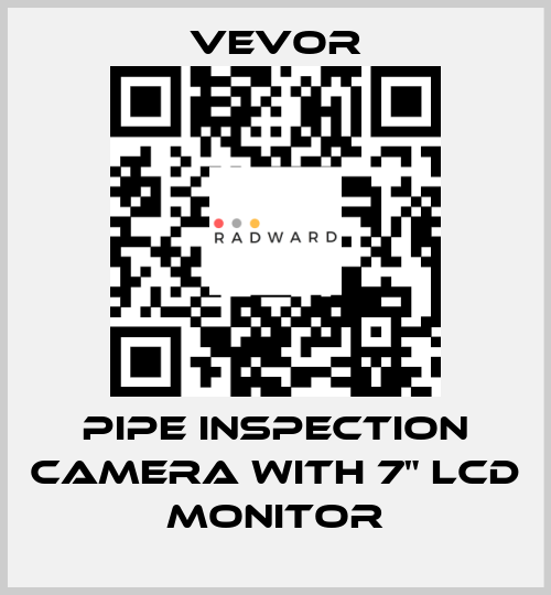 Pipe Inspection Camera with 7" LCD Monitor VEVOR