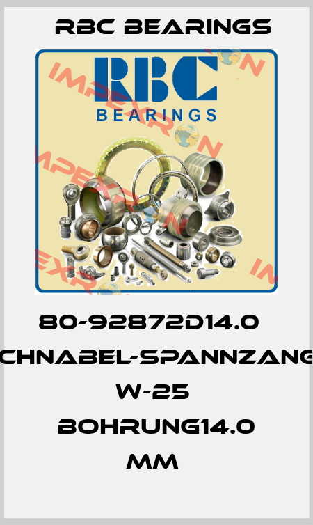 80-92872D14.0   Schnabel-Spannzange W-25  Bohrung14.0 mm  RBC Bearings