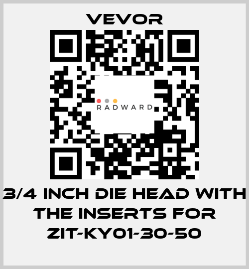 3/4 inch die head with the inserts for ZIT-KY01-30-50 VEVOR